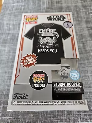 Buy Funko Pocket POP! & TEE T Shirt Star Wars Stormtrooper (Child Size LARGE) NEW • 9.99£