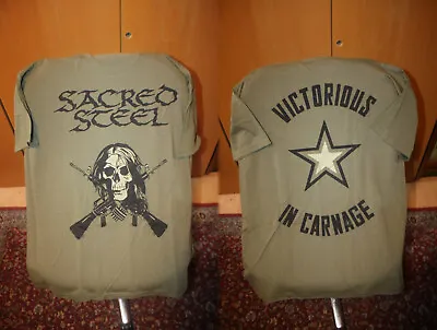 Buy Sacred Steel - Victorious In Carnage T Shirt XL & Reborn In Steel CD Agent Steel • 42.91£