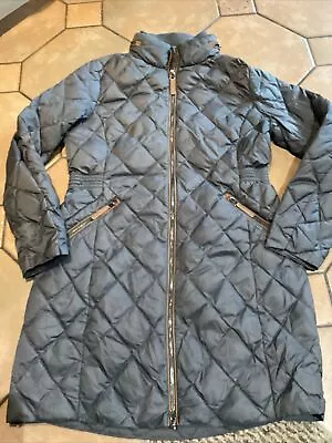 Buy Ladies  Marks & Spencers Quilted Padded Jacket Charcoal Grey 12 Feather Down • 18£