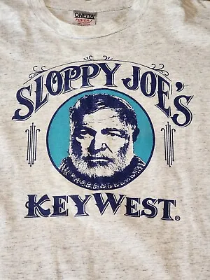 Buy VINTAGE Sloppy Joe's Key West Tee XL Oneita 90s Florida Florida Keys USA RARE • 112.40£