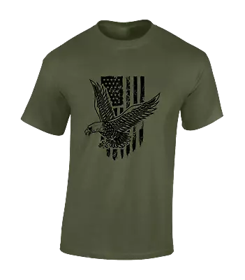 Buy Black Eagle Usa Mens T Shirt Cool American Eagle Military Army Design Top • 8.99£