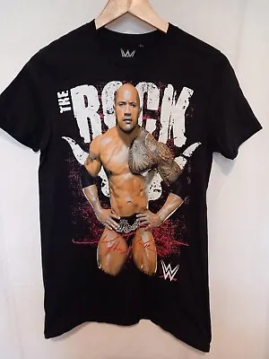 Buy Wwe The Rock T Shirt Size Small Black Good Condition From A Smoke-free Home D2 • 5.99£