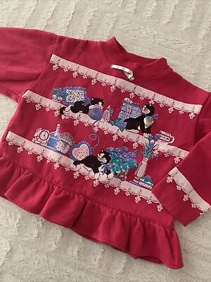 Buy Spumoni Girls Sweatshirt Small 4 USA Made Cats Heart Locket Ruffle Bottom N7 • 30.87£