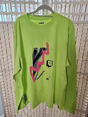 Buy Twitch Gaming Graphic Printed  Long Sleeve Shirt Neon Yellow Size Xl • 12.99£