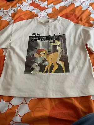 Buy Next Girls Bambi T-shirt - Size 10 Years - Cream - Disney  • 5.50£