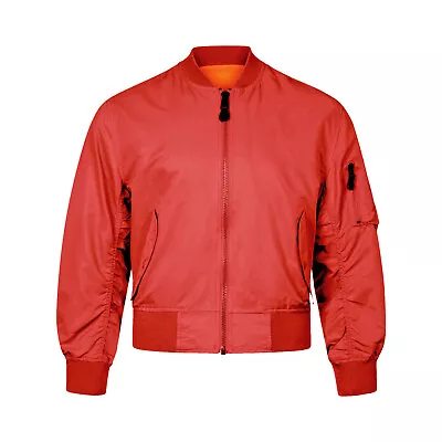 Buy MA1 Flight Jacket Skinhead Bomber Lightweight Air Force Army Combat Military Red • 21.84£