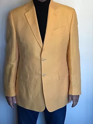 Buy New Harvie & Hudson Yellow Unstructed Linen & Cotton Summer Jacket Size 40 • 135£