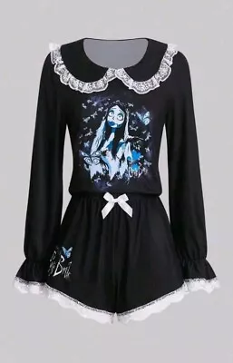 Buy Corpse Bride Shorts Pj Pyjamas Tim Burton Size 12 14 NWOT Anime Jack Sally NBC • 7.99£