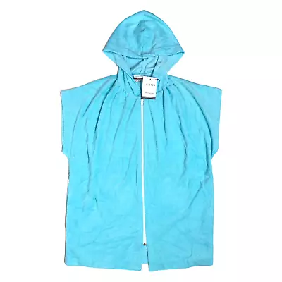 Buy Georgy Ladies Blue Towelling Hoodie Vest Sz Small Terry Sleeveless Workout Gym • 17.95£