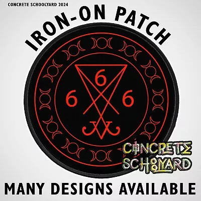 Buy Occult Sigil Patch Iron On Jacket Backpatch Pentagram Magick Satanic Druid 666 • 8.95£