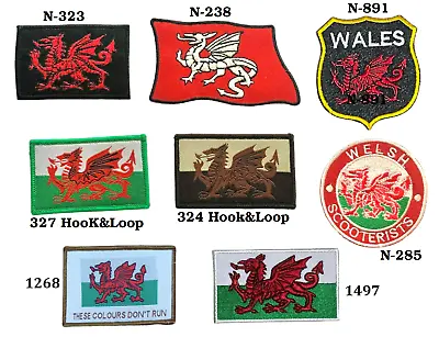 Buy Wales Welsh Dragon Flag Hook&Loop Iron Sew On Mix Patch Badge Bikers Dress Cloth • 1.99£