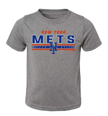 Buy MLB New York Mets Boys' Gray T-Shirt Youth XS 4/5 • 11.92£