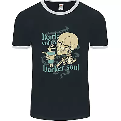 Buy Dark Coffee Darker Soul Skull Mens Ringer T-Shirt FotL • 9.99£