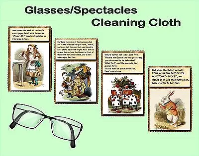 Buy Glasses Cleaning Alice In Wonderland Perfect Gift Idea Mum Sister White Rabbit • 3.50£