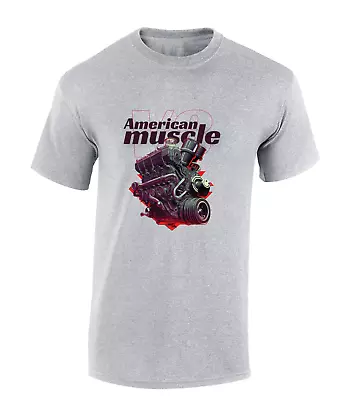 Buy American Muscle V8 Mens T Shirt Usa Car Hotrod Racing Classic Cars Gift Idea Top • 7.99£