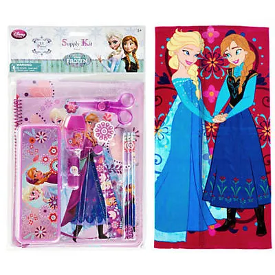 Buy DISNEY STORE Frozen Beach Towel + Stationery Kit For Kids OFFICIAL MERCH XMAS • 33.09£