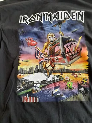 Buy Vintage Rare Iron Maiden Book Of Souls London 02 Event T-shirt Xl • 22£