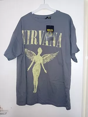 Buy New Nirvana Tshirt Womens Official 14 16 Rock Band • 12£