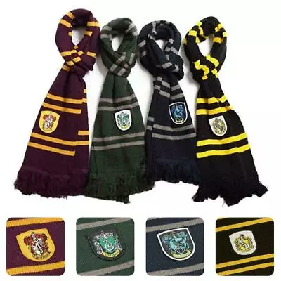 Buy Luxury Wizard Scarf For Harry Potter Cosplay Costume Book Day Gift UK • 8.99£