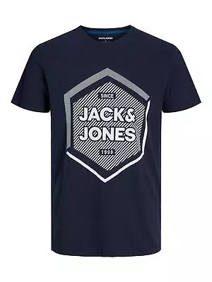 Buy Jack & Jones Men's  Crew Neck T-Shirt (12245472) JJSTEIN In 2 Colour 1XL-6XL • 15.95£