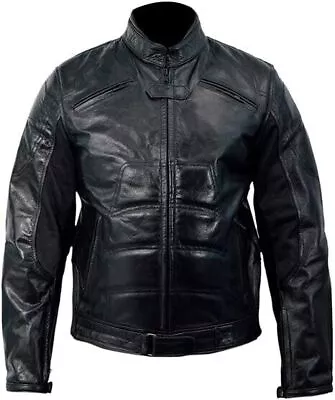 Buy ALLURING Mens Batman Motorcycle New Black Cowhide Armored Biker Leather JACKET • 143.27£