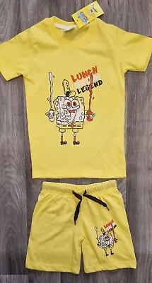 Buy Spongebob Squarepants 2 Piece Shorts & T-Shirt Set Ideal Summer / Holiday  • 6.99£