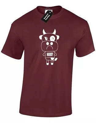 Buy Moody Cow Unisex T Shirt Funny Cute Summer Design Fashion New Premium Quality • 8.99£