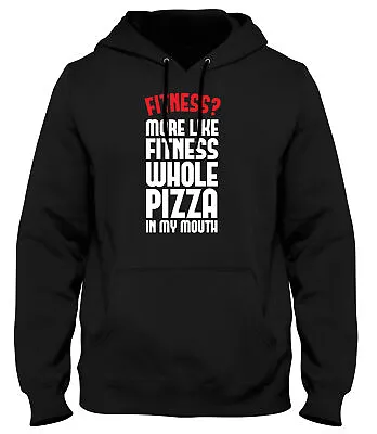Buy Fitness Whole Pizza In My Mouth Funny Mens Womens Unisex Hoodie • 21.99£