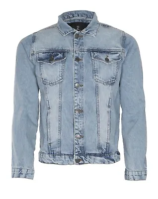 Buy Mens Jacket Denim Trucker Jacket Classic Washed Vintage Style Jeans Coat For Men • 19.99£