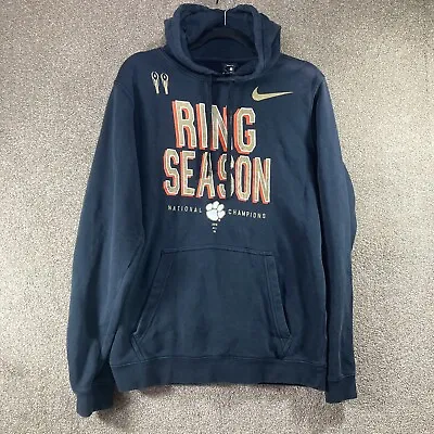 Buy Clemson Tigers Nike Hoodie Sweatshirt Mens Medium RING SEASON 2018 Champs • 24.99£