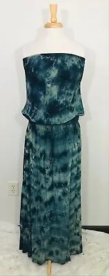 Buy Anthropologie Gypsy 05 Talula Maxi Dress Silk Strapless Tie Dye Boho Blogger, L • 105.66£