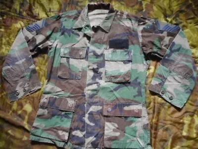 Buy US ARMY USAF Genuine Issue WOODLAND Camo Camouflage BDU COMBAT JACKET Coat M65 M • 12.50£