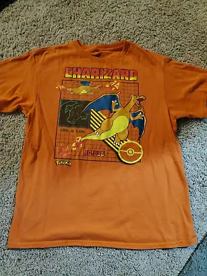 Buy Boys Charizard Graphic T-Shirt Size 2XL (18) Orange Pokemon • 2.40£