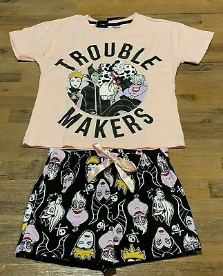 Buy Girls Size 4 TROUBLE MAKER Disney VILLIANS Cruella Summer Pyjamas Cotton NEW 310 • 4.70£