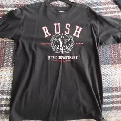 Buy Rush T Shirt Rare Prog Rock Band Merch Tee Size Medium Geddy Lee Black • 13.50£