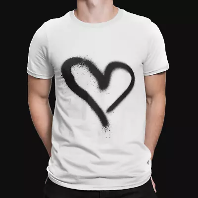 Buy Graffiti Heart T-Shirt - Cool Funny Retro Mens Unisex Designer Film Animal Top  • 7.19£