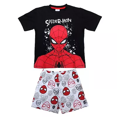 Buy Marvel Spider-Man Boys Pyjama Set 6-7 Years 8-9 Years Spiderman Shorts Shortie • 8.99£