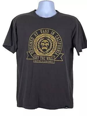 Buy Vans Men T-Shirt  Graphic Skull Short Sleeve Crew Neck Tee Size • 9.45£