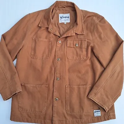 Buy The Stronghold Heavy Duty Chore Jacket 2XL XXL Chest 46” Tan Button Front Open P • 39.99£