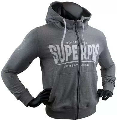 Buy Super Pro Hoody Mit Zipper S.P. Logo Grau/Weiß • 68.79£