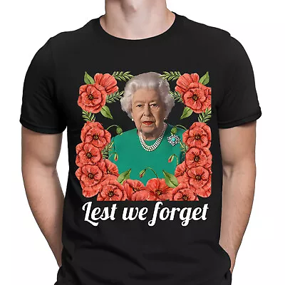 Buy Lest We Forget Queen Elizabeth II Anniversary Remembrance Day Mens T-Shirts#UJG6 • 14.99£