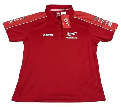 Buy MILWAUKEE RACING | Women's 2019 Official Merch Polo Top 23 Red BNWT | Size 16 • 12.37£