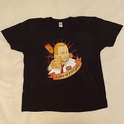 Buy Shaun Of The Dead T-Shirt Size 2XL 2005 A Slice Of Fried Gold Beer Simon Pegg • 15£