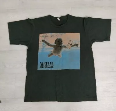 Buy Nirvana 2002 Nevermind With Reverse Print T Shirt - Size Medium - P2P 20   • 75£