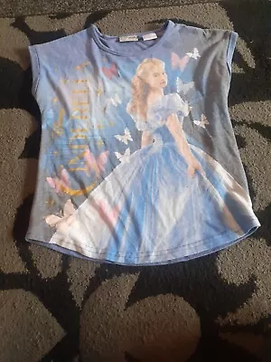 Buy Girls Blue Tshirt Next Cinderella Age  7 Years • 4£