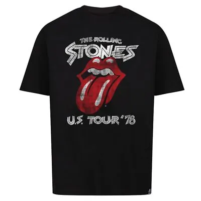 Buy Recovered Mens The Rolling Stones 76 Tour T-Shirt Short Sleeves Relaxed Fit Top • 24.99£