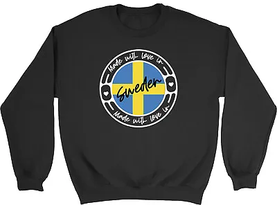 Buy Made With Love In Sweden Kids Childrens Jumper Sweatshirt Boys Girls • 12.99£