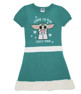 Buy 🌟The Mandalorian Ugly Christmas Sweater Girl Dress Baby Yoda Star Wars Size 7/8 • 11.02£