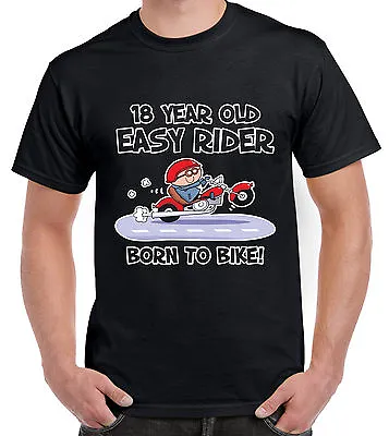 Buy 18 YEAR OLD EASY RIDER 18TH BIRTHDAY T-SHIRT - Gift Present Biker Motorbike Bike • 12.95£
