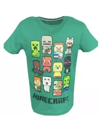 Buy Minecraft T-shirt Boys Short Sleeve Gaming Top Official Brand New • 6.99£